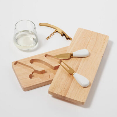 Sunnylife Picnic Cheese Knife & Board Set