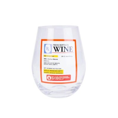 Prescription Stemless Wine Glass